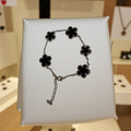 Black and Gold Clover Bracelet