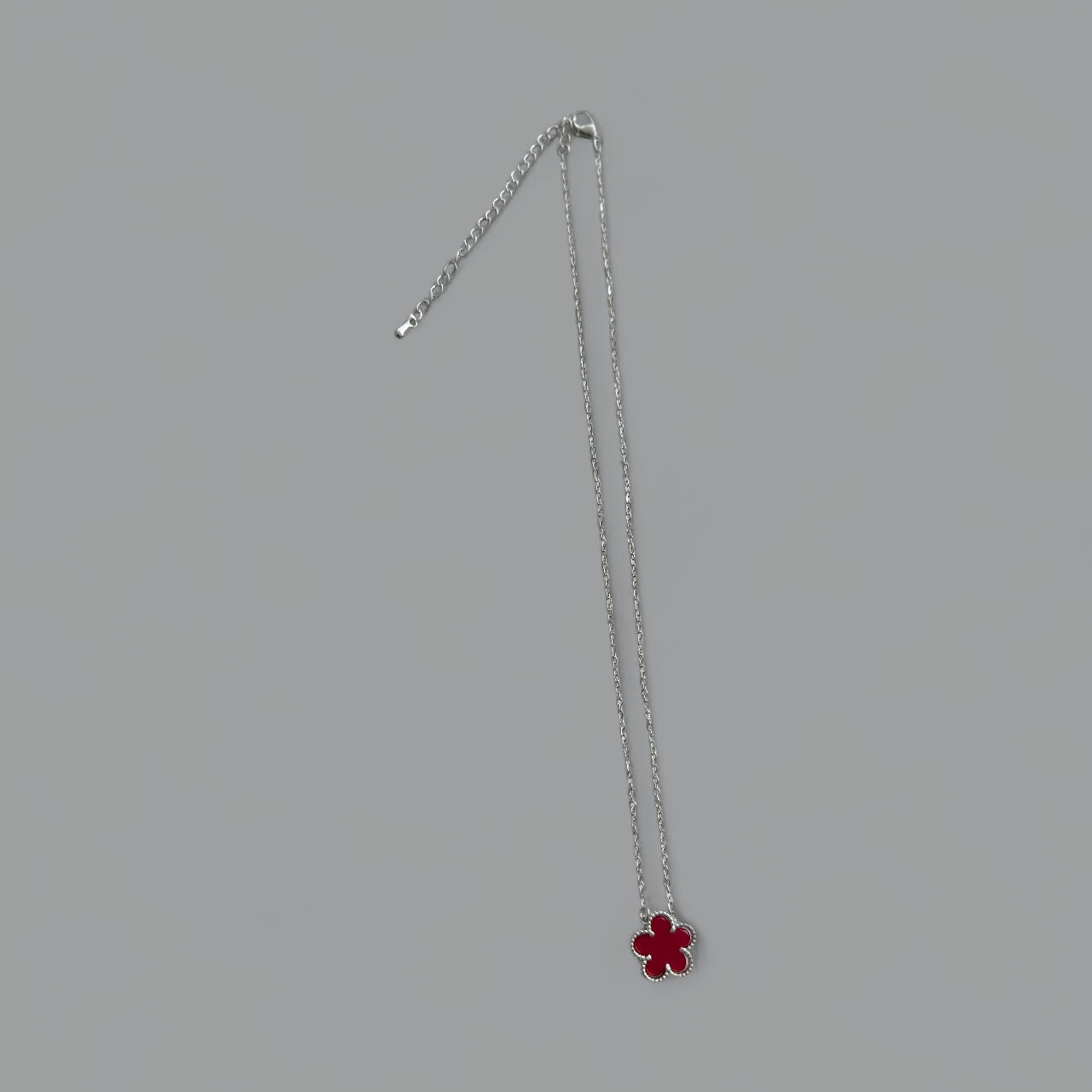 Red Clover Charm Necklace