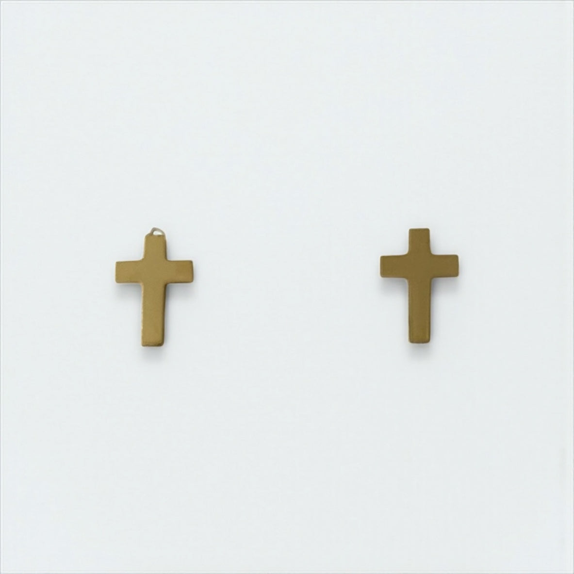 . Gold Cross Studs